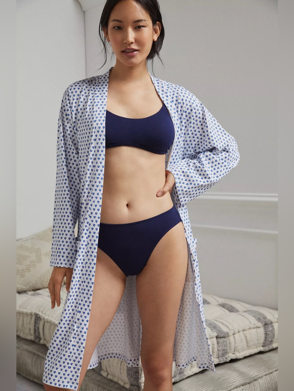 Roller Rabbit Axel Hearts Kimono Robe - Picture 2 of 11